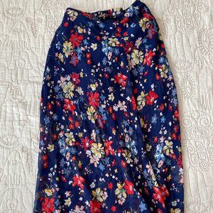 Floral Midi to Long Skirt